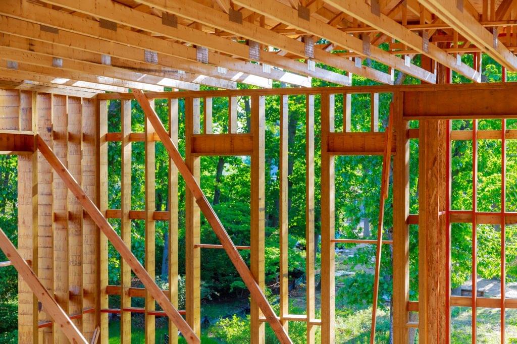 construction home interior inside framing residential beam framework wooden new house scaled 1