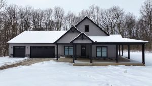 Exterior house in Niles,1218-Thomson-Road, snowy house